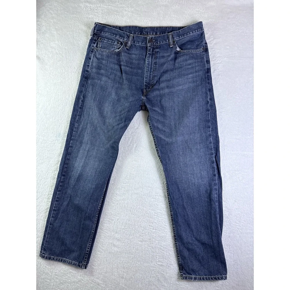 Levi's 505 Regular Fit Jeans Mens 40x30 Blue Medium Wash Straight Leg Denim
